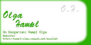 olga hampl business card